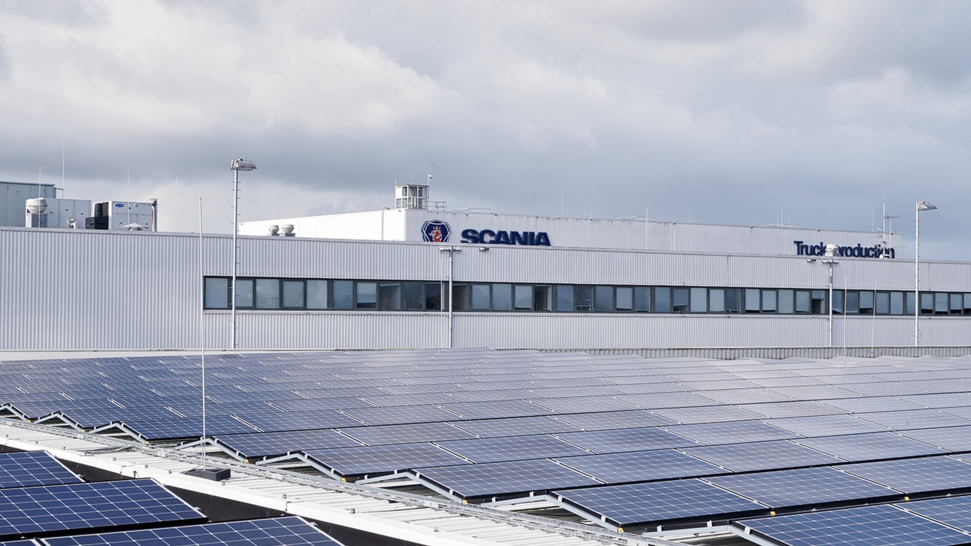Scania factory with solar roof  