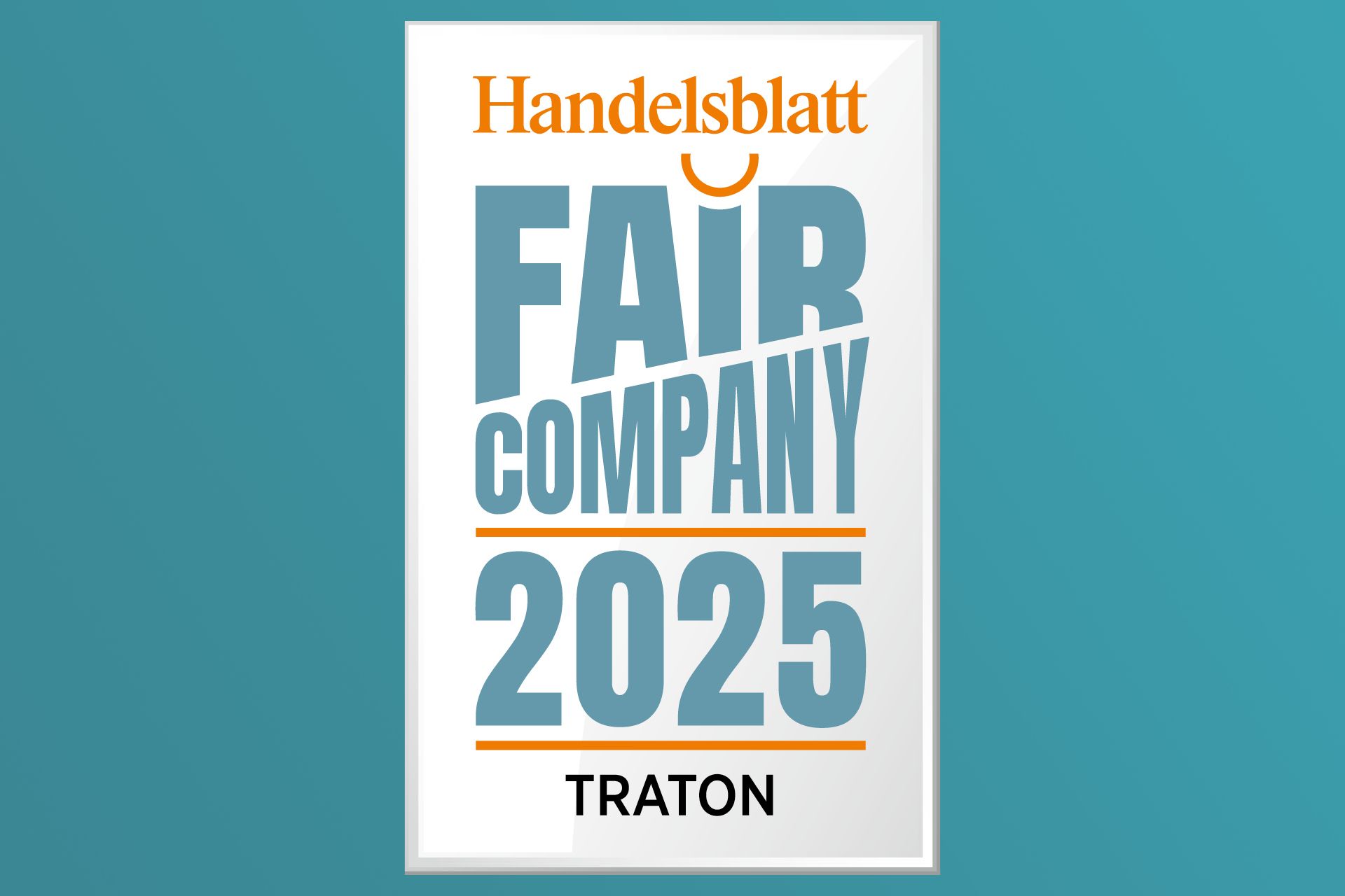 Awarded by Handelsblatt and the Institute for Employment and Employability: As a Fair Company, TRATON meets the expectations and values of career starters and young professionals in a special way and offers a fair, attractive working environment.
