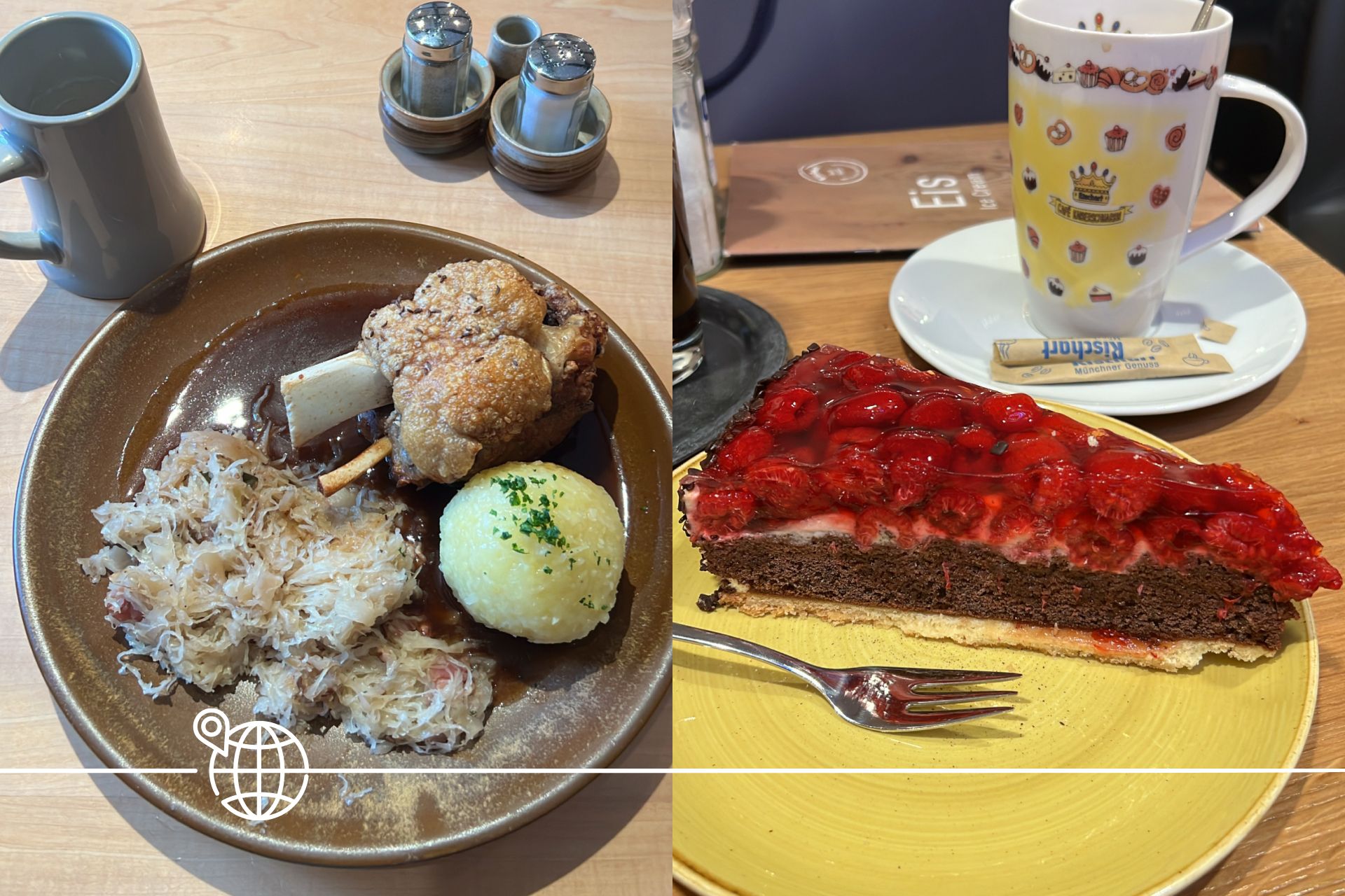 The traditional cuisine of southern Germany - a contrast to Brazil